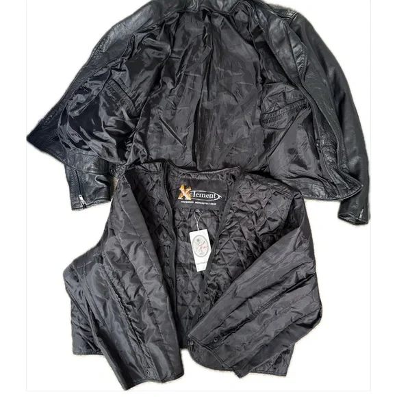 Women’s Black Genuine Leather Moto Jacket 4XL – Oversized Biker Motorcycle Style - Picture 8 of 13